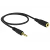 Audio Cable DeLOCK 85700 0.5m 3.5mm Black