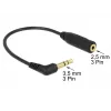 Audio Cable DeLOCK 0.17m 2.5mm/3.5mm Black