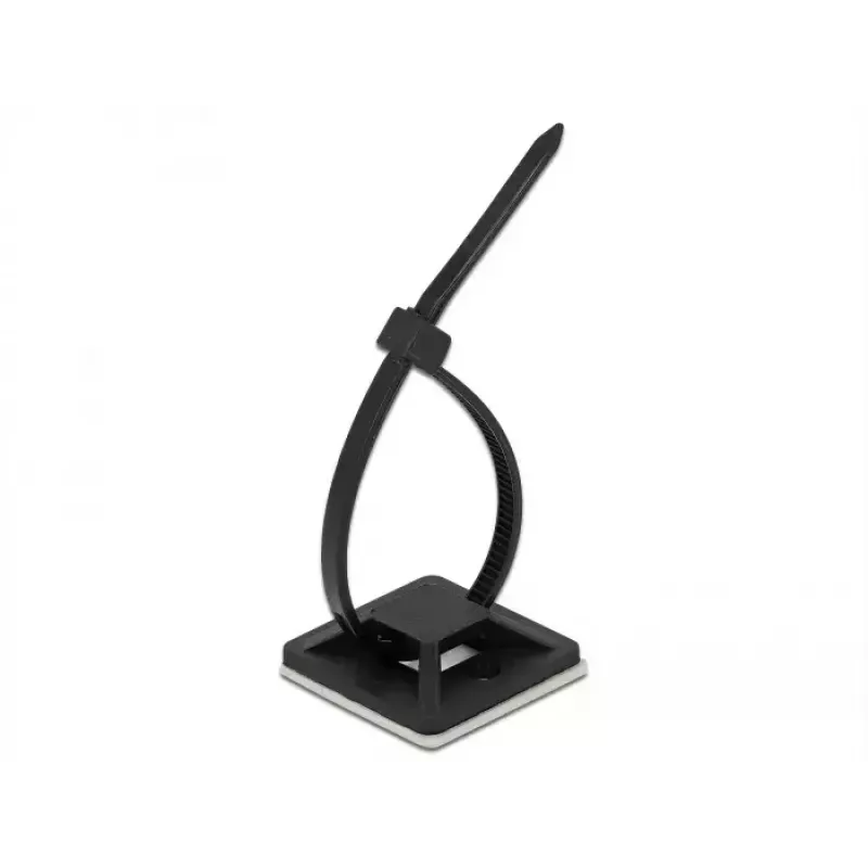 Cable Tie Mount DeLOCK 18674 Black Nylon 10 pcs