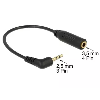 Audio Cable DeLOCK 0.17m 2.5mm/3.5mm