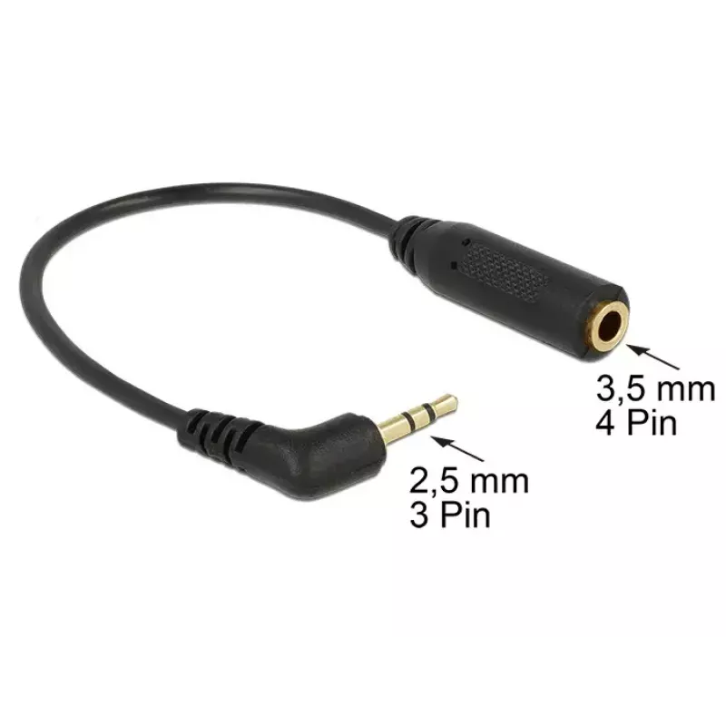 Audio Cable DeLOCK 0.17m 2.5mm/3.5mm