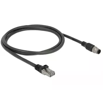 Networking cable DeLOCK 84922 RJ-45 M12 Cat5e 1 m Black