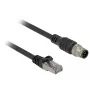 Networking cable DeLOCK 84922 RJ-45 M12 Cat5e 1 m Black