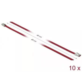 Cable Tie DeLOCK 18779 Steel Red 400mm 10 pcs