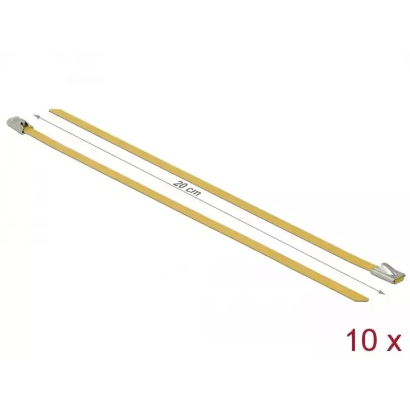Cable Tie DeLOCK 18785 Steel Yellow 200mm 10 pcs