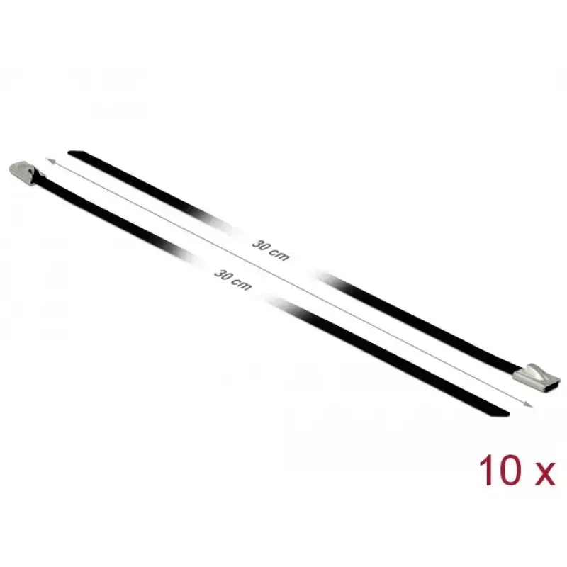 Cable Tie DeLOCK 18810 Steel Black 10 pcs