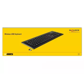 Keyboard DeLOCK 12671 Office RF Wireless QWERTZ German Black
