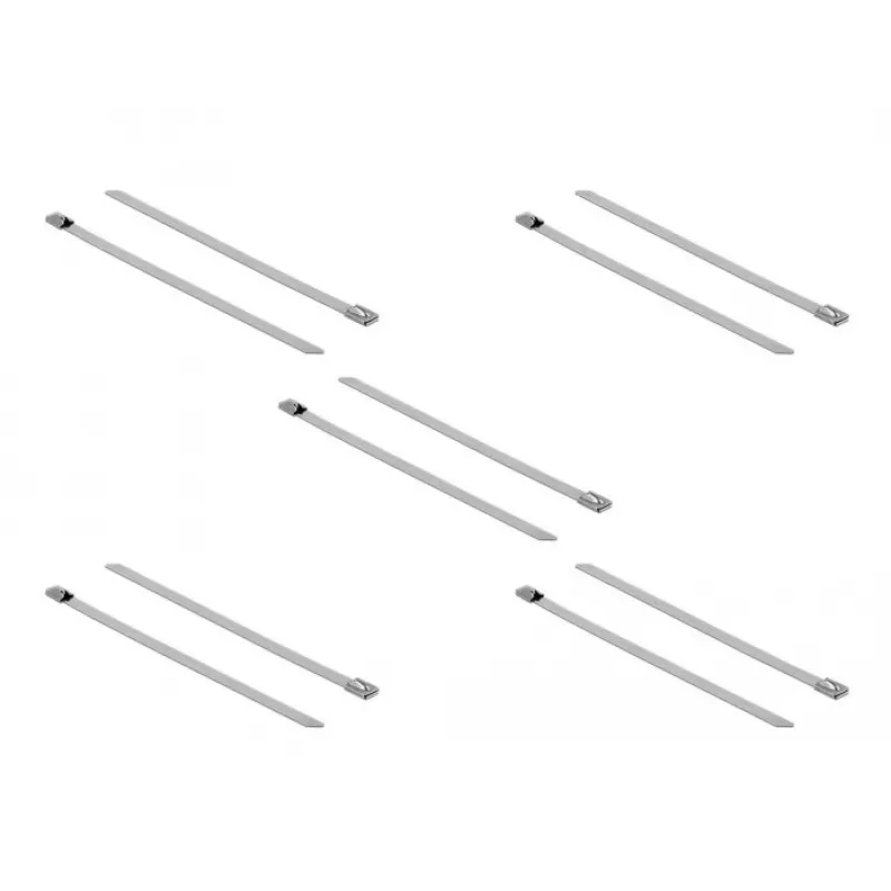 Cable tie DeLOCK 18772 Stainless steel Metallic 10 pcs