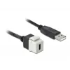 Keystone Module DeLOCK 86382 Flat Black White USB C