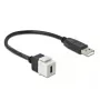 Keystone Module DeLOCK 86382 Flat Black White USB C