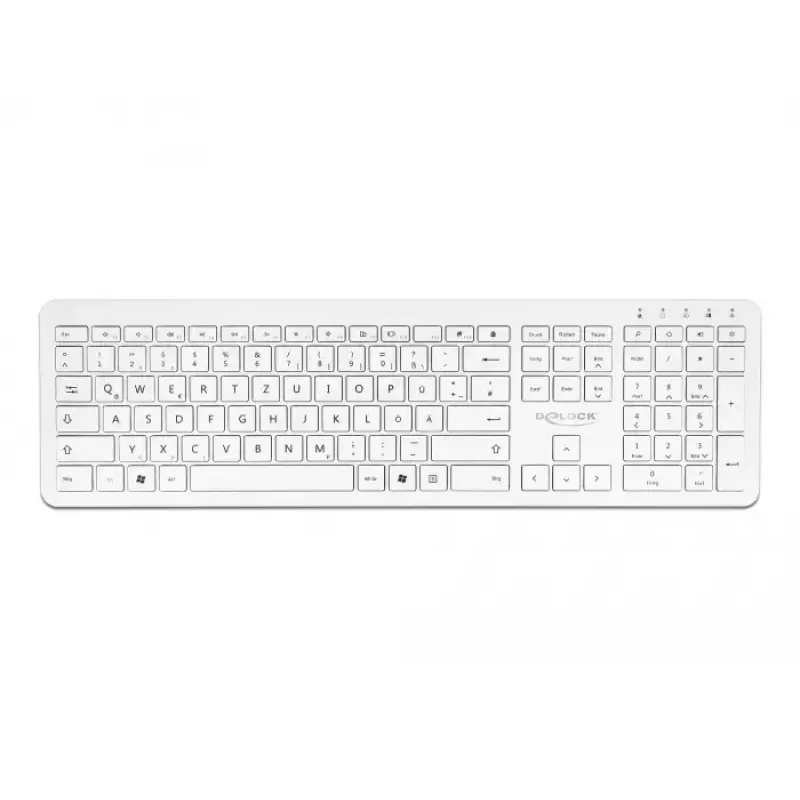 Keyboard DeLOCK 12014 RF Wireless QWERTZ German White