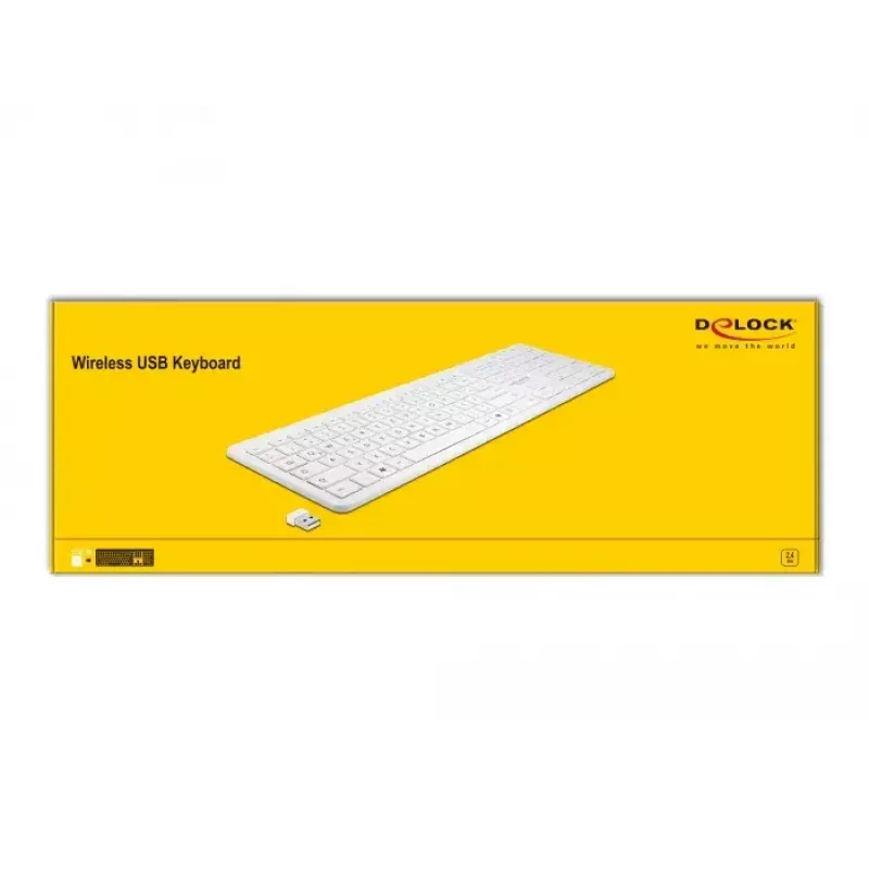 Keyboard DeLOCK 12014 RF Wireless QWERTZ German White