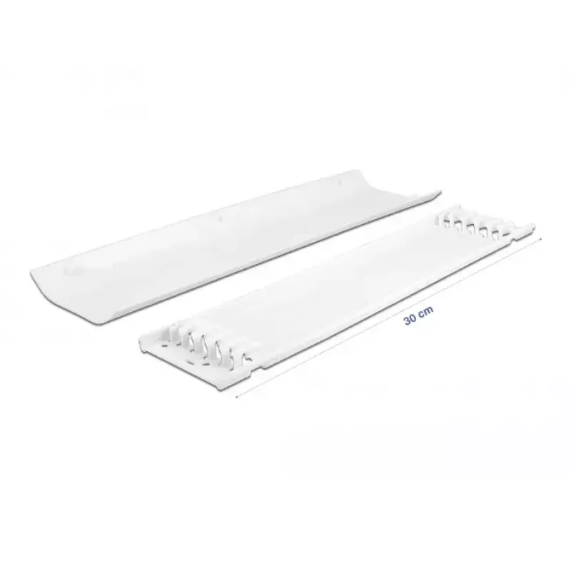 Cable duct DELOCK 20886, polypropylene, white, 300×85×10 mm, 2 pcs