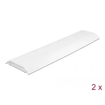 Cable duct DELOCK 20886, polypropylene, white, 300×85×10 mm, 2 pcs