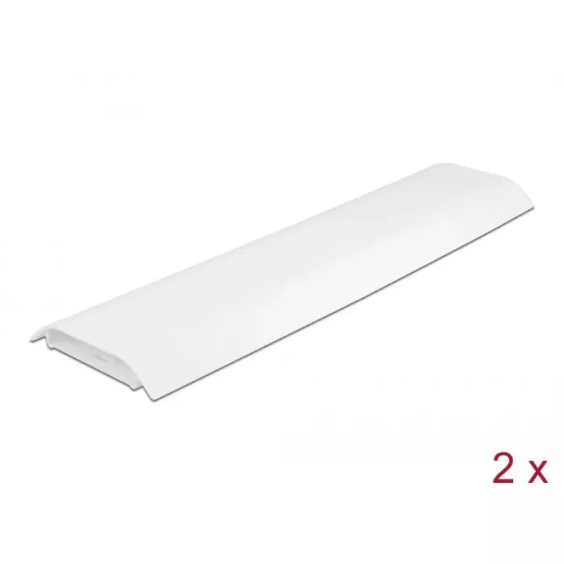 Cable duct DELOCK 20886, polypropylene, white, 300×85×10 mm, 2 pcs