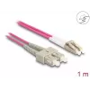 DeLOCK Fiber Optical Cable LC Duplex to SC Duplex OM4 1 m