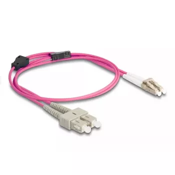 DeLOCK Fiber Optical Cable LC Duplex to SC Duplex OM4 1 m