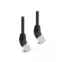 Network Cable DeLOCK RJ45 Cat.6A S/FTP 45° downwards 0.25 m black