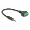 Audio Cable DeLOCK 66268 0.2m 3.5mm Female Terminal Male Black Green