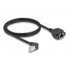 DeLOCK Network Extension Cable S/FTP RJ45 90° angled to RJ45 Cat.6A 1 m black