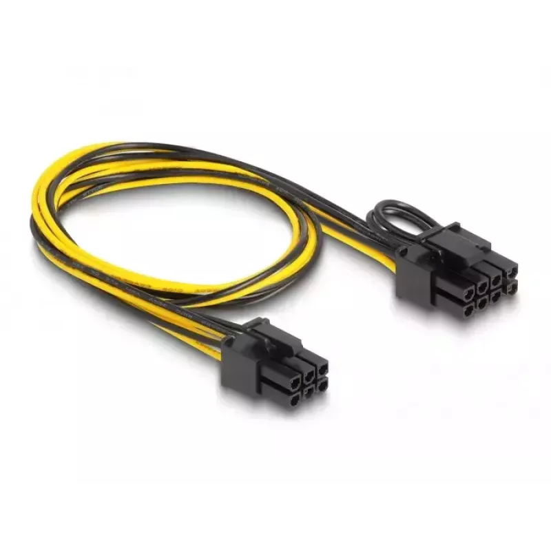 DeLOCK 83004 internal power cable 0.5 m PCI-E 6-pin to 2 x 6+2 pin