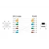 Network Cable DeLOCK M12 Cable X-coded 8 pin male to RJ45 male PUR TPU 2m