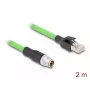 Network Cable DeLOCK M12 Cable X-coded 8 pin male to RJ45 male PUR TPU 2m