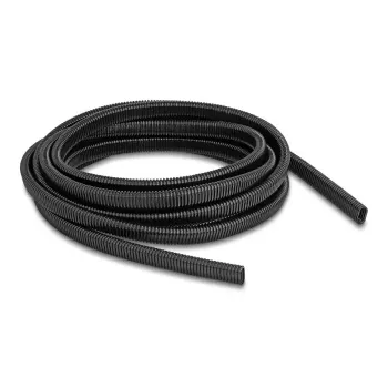 DELOCK plastic flexible oval cable protection conduit 13.6 x 6.3 mm, 5 m, black