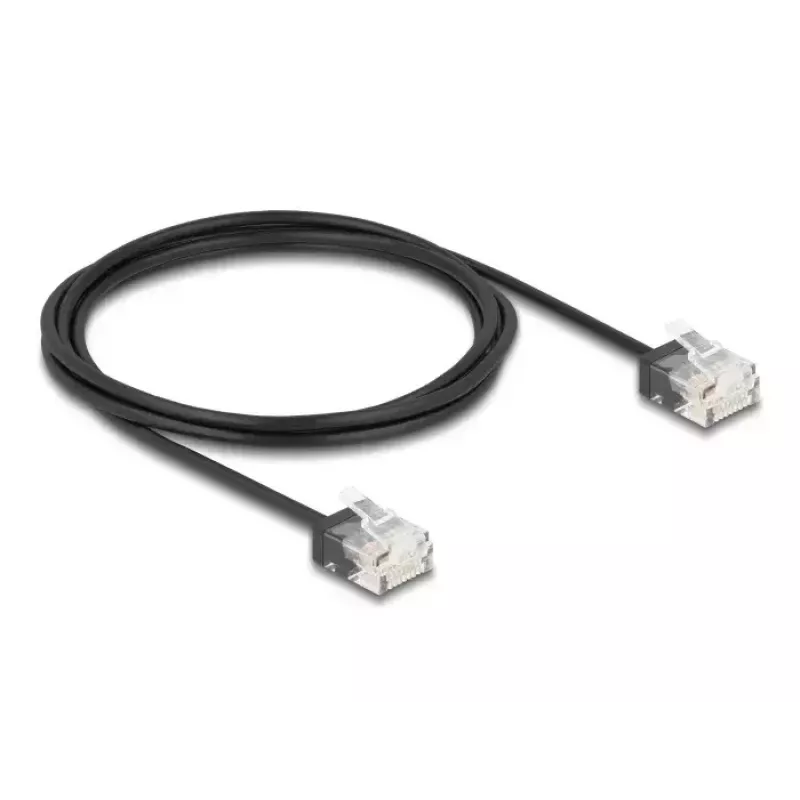 Network Cable DeLOCK RJ45 Cat.6 UTP Ultra Slim 2m Black