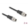 Network Cable DeLOCK M12 Cable X-coded 8 pin male to male Cat5e 2 m Black