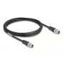 Network Cable DeLOCK M12 Cable X-coded 8 pin male to male Cat5e 2 m Black