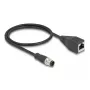 Network Cable DeLOCK M12 Cable D-coded 4 pin male to RJ45 female Cat5e 0.5m Black