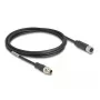 Network Cable DeLOCK M12 Cable X-coded 8 pin male to female Cat5e 2 m Black