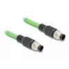 Network Cable DeLOCK M12 Cable A-coded 8 pin male to male PUR (TPU) 5 m