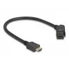 DeLOCK HDMI panel mount female 45° angled to HDMI male 30 cm cable 8K 60 Hz black