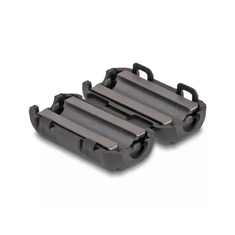 Ferrite core clamp DELOCK 80944, black, 25×13×11.5 mm, nickel/plastic/zinc, pack of 2