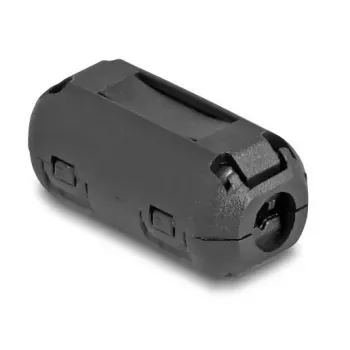 Ferrite core clamp DELOCK 80944, black, 25×13×11.5 mm, nickel/plastic/zinc, pack of 2
