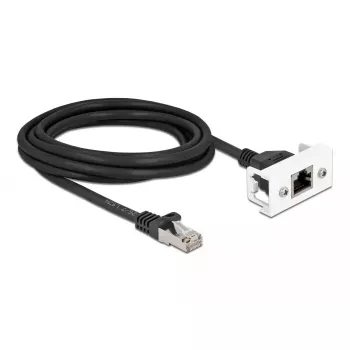 DeLOCK Network Extension Cable Cat.6A 3m S/FTP RJ45 Black
