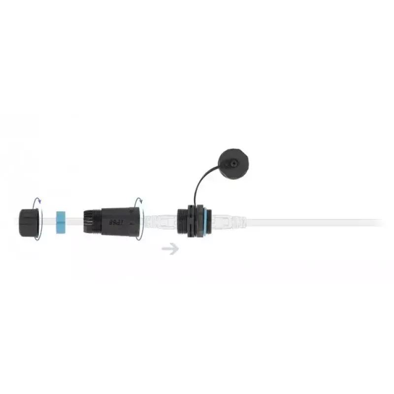 Network Cable DeLOCK 86701 RJ45 to RJ45 Cat.6A Black