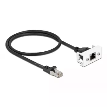 Network Cable DeLOCK Easy 45 Module RJ45 S/FTP Cat.6A 0.5m Black