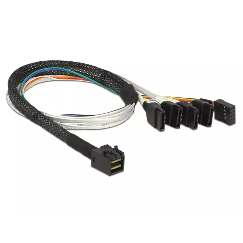 Cable DeLOCK 0.5m SFF-8643/4 x SATA 7p