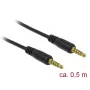 Audio Cable DeLOCK 85695 0.5m 3.5mm Black