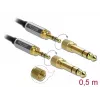 Audio Cable DeLOCK 85784 0.5m 3.5mm Black Grey