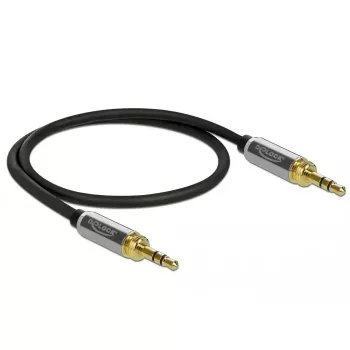 Audio Cable DeLOCK 85784 0.5m 3.5mm Black Grey