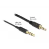 Audio Extension Cable DeLOCK 66074 3.5 mm 4 pin male to female Ultra Slim 0.5 m black