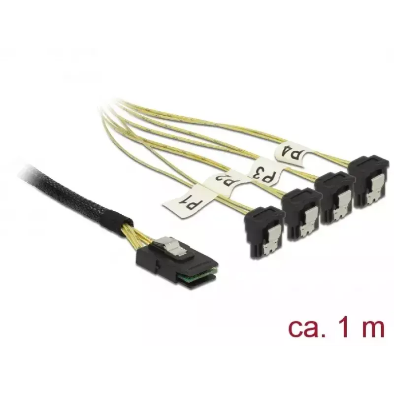 Internal power cable DeLOCK 85687 1 m Mini SAS SFF-8087 to 4 SATA