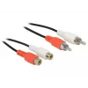 Audio Cable DeLOCK 85807 5m 2 x RCA Black Red White