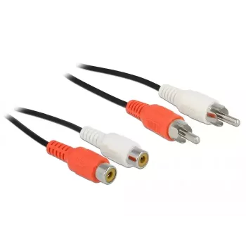 Audio Cable DeLOCK 85807 5m 2 x RCA Black Red White