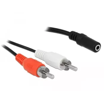 Audio Cable DeLOCK 85808 1.4m 2xRCA 3.5mm Black Red White