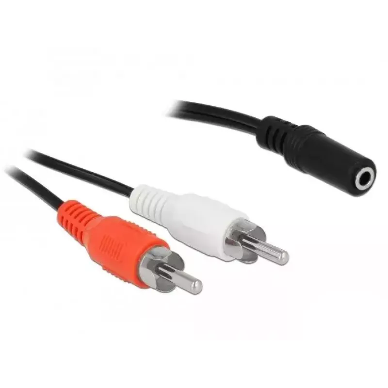 Audio Cable DeLOCK 85808 1.4m 2xRCA 3.5mm Black Red White